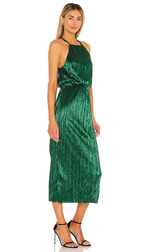 revolve emerald green dress