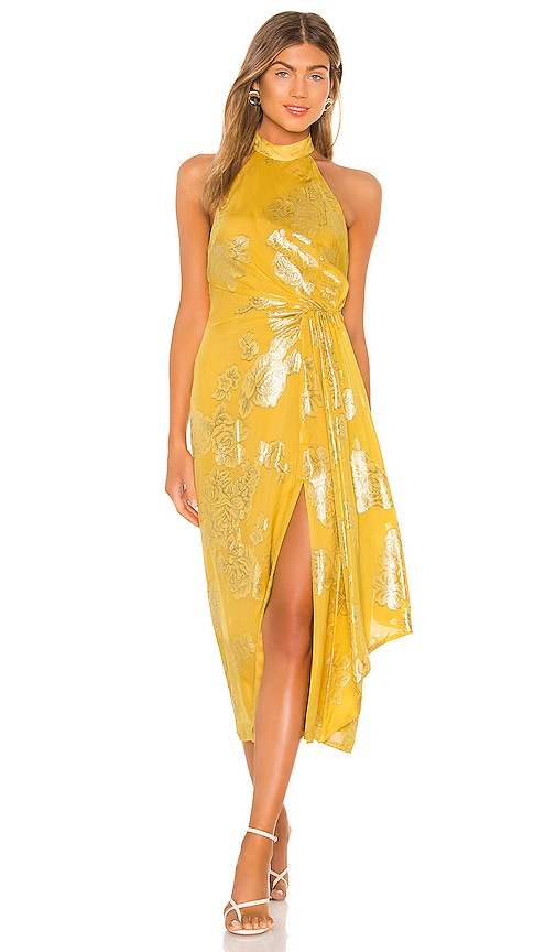 revolve mustard dress