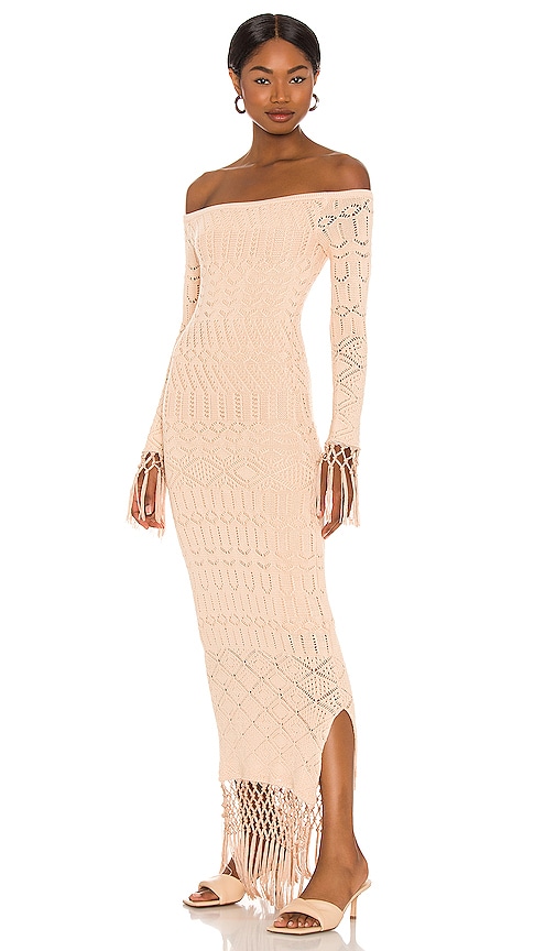 House Of Harlow 1960 X Sofia Richie Rose Dress In Nude