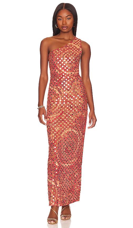 House Of Harlow 1960 X Revolve Marielle Maxi Dress In Rust Multi