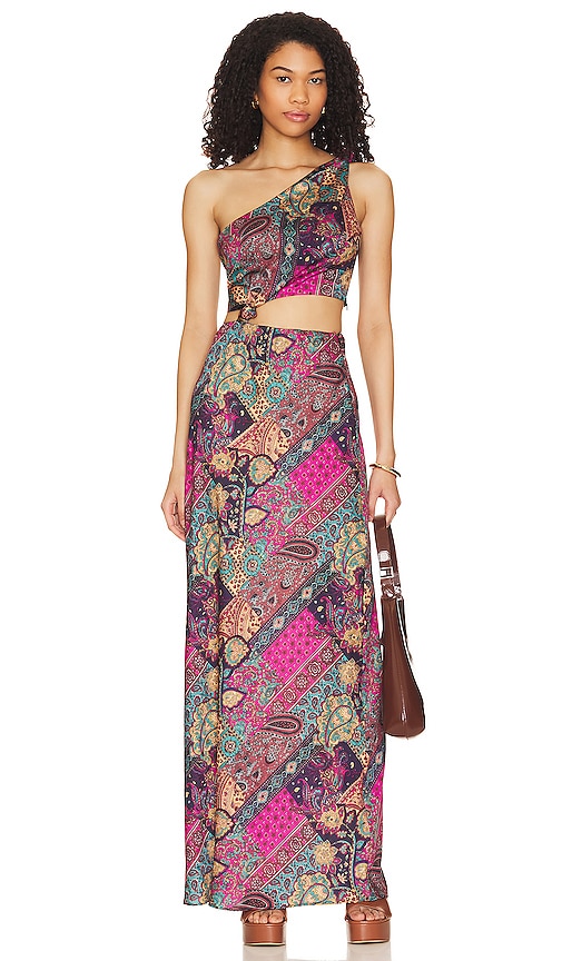 House Of Harlow 1960 X Revolve Marcilly Maxi Dress In Pink Multi