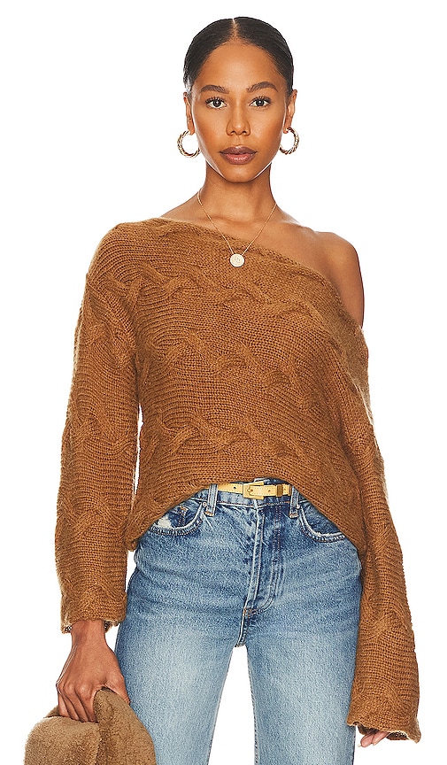 House Of Harlow 1960 X Revolve Elaina Braided Sweater In Taupe