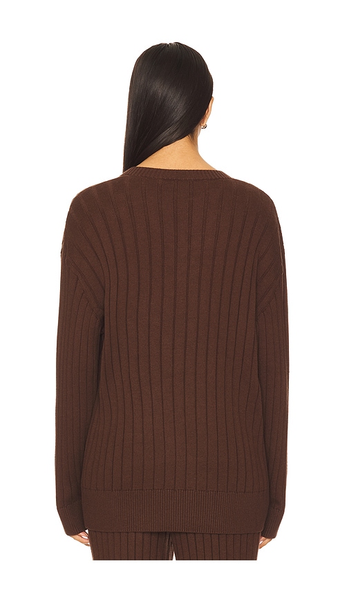  House Of Harlow 1960 X Revolve Irvina Ribbed V Neck In Chocolate. Size Xs. Also In Xxs, S, M, L, Xl. 