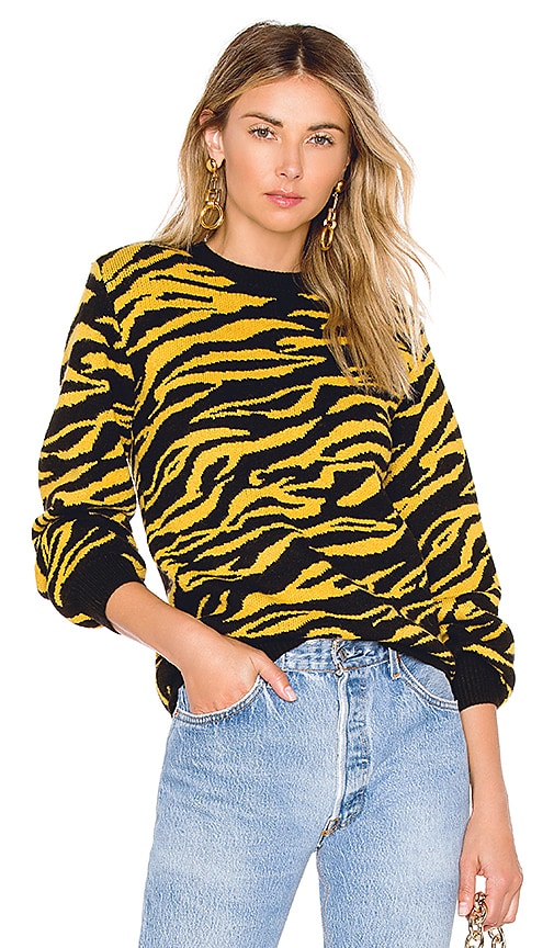 House of Harlow 1960 x REVOLVE Tiger Sweater in Yellow Tiger