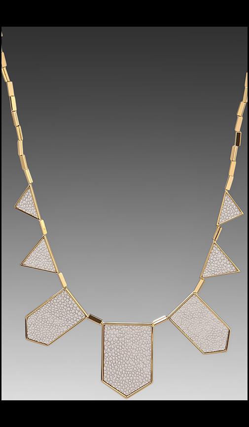 House of Harlow White Sand Five Station Necklace