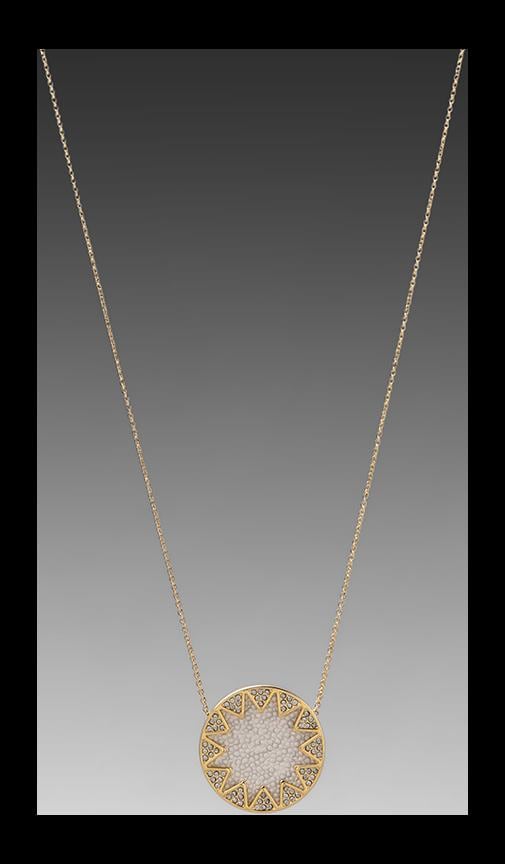 House of Harlow White Sand Sunburst Station Necklace
