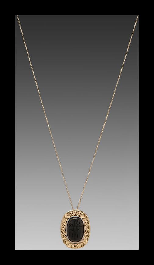 House of Harlow Heart Scarab Necklace