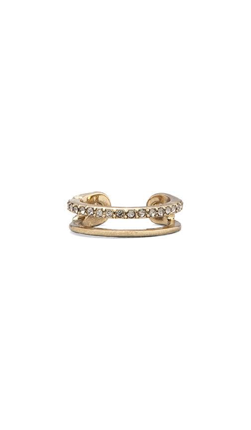 House of Harlow Pave Safety Pin Wrap Ring