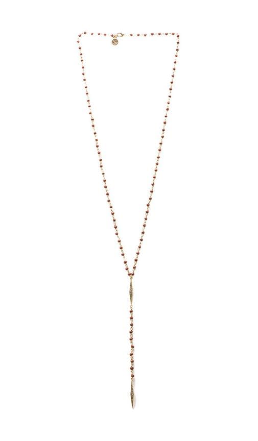 House of Harlow Wooden Kharma Bead Necklace