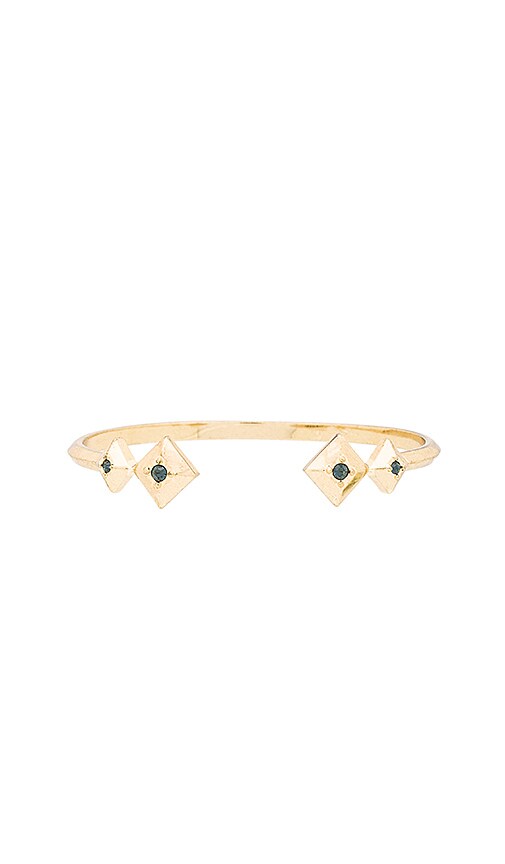 House of Harlow 1960 The Lyra Cuff Set in Gold & Blue