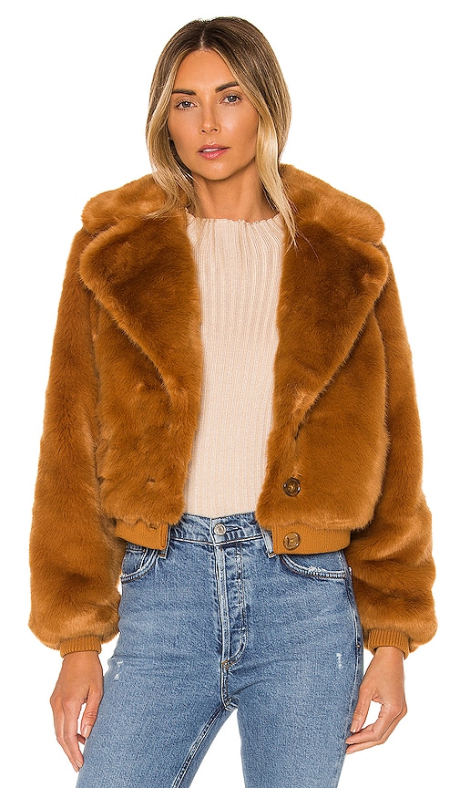 House of Harlow 1960 X REVOLVE Kalida Faux Fur Jacket in Toffee | REVOLVE