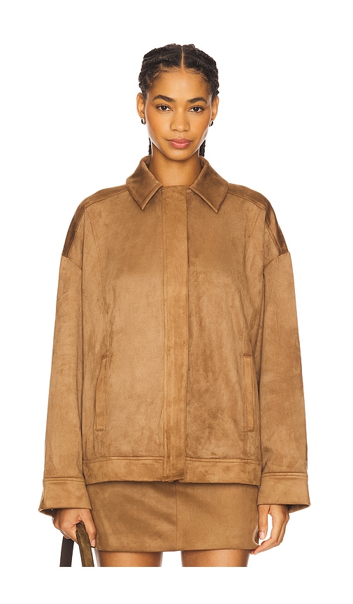 House Of Harlow 1960 X Revolve Della Faux Suede Jacket In Brown