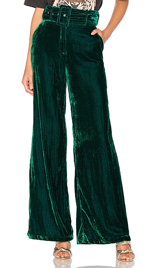 House of Harlow 1960 x REVOLVE Mona Belted Pant in Emerald | REVOLVE