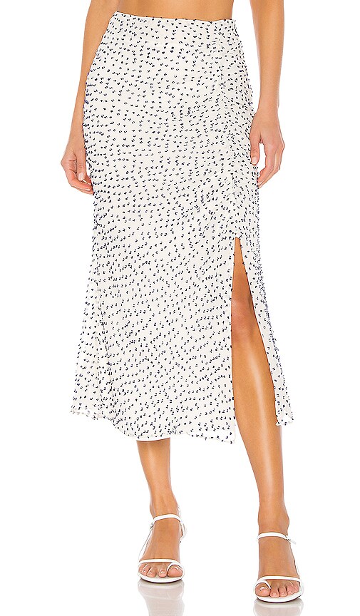 House of Harlow 1960 X REVOLVE Margot Midi Skirt in White & Navy | REVOLVE