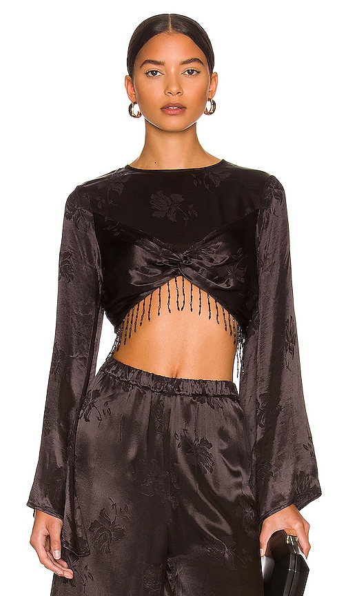 House of Harlow 1960 x REVOLVE Bonheur Top in Black