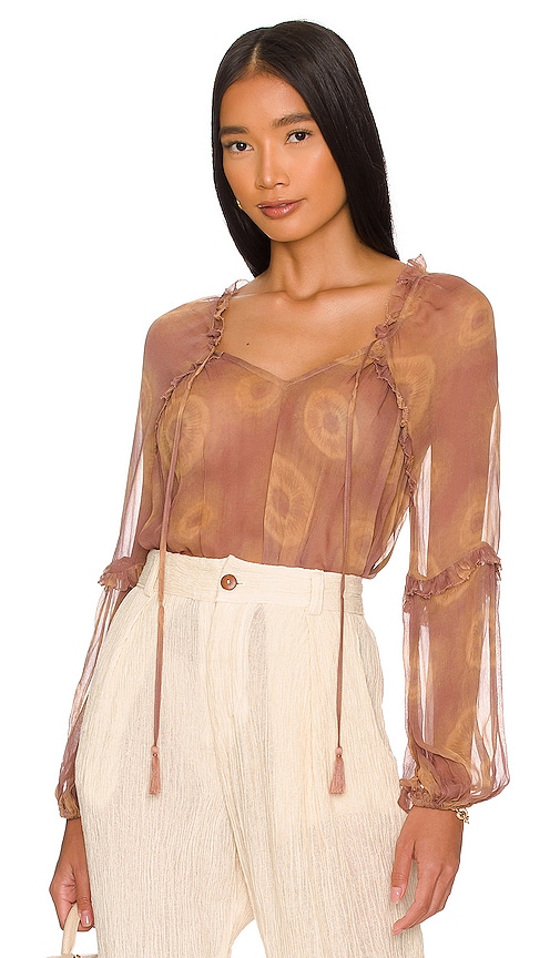 House of Harlow 1960 x REVOLVE Evia Top in Blush & Gold Tie Dye