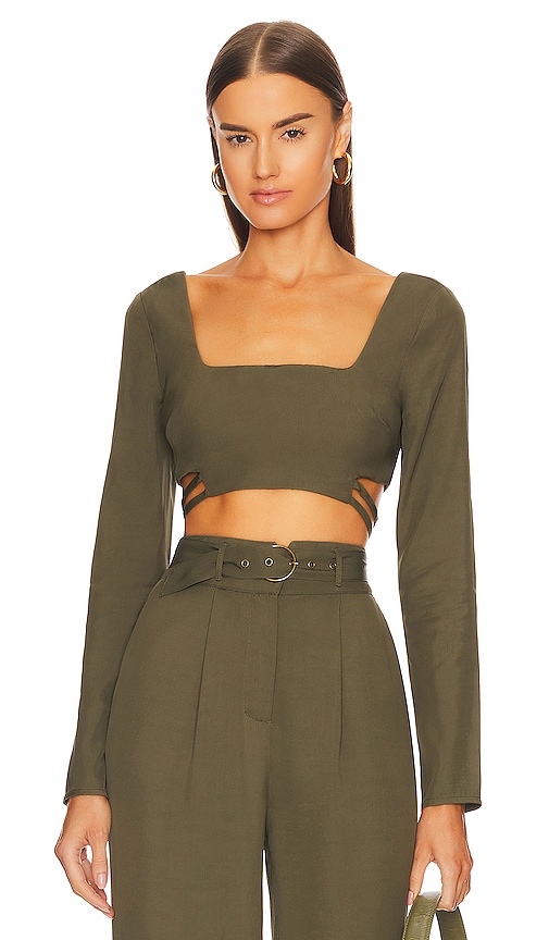 House of Harlow 1960 x REVOLVE Mailey Top in Olive