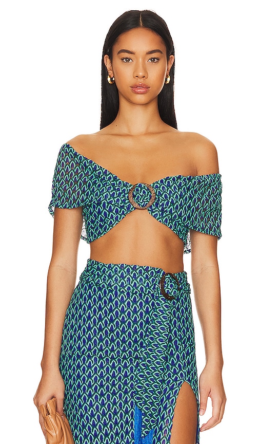 House Of Harlow 1960 X Revolve Didier Top In Blue Multi
