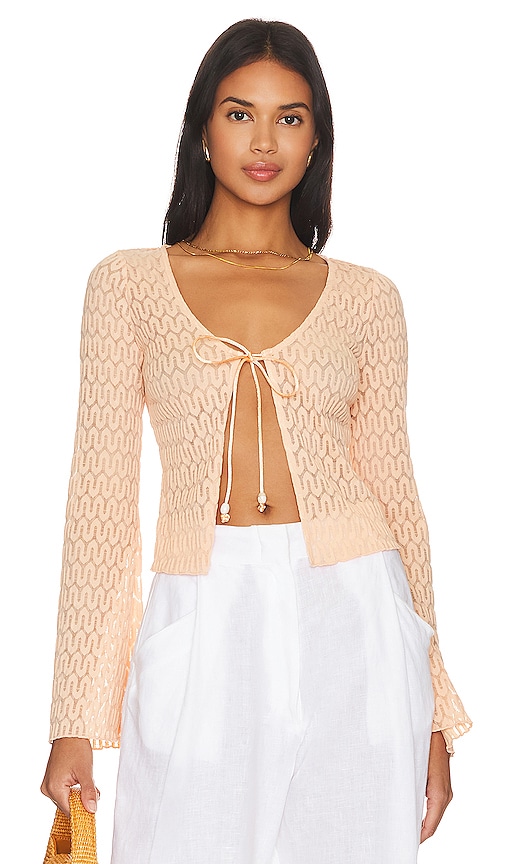 House of Harlow 1960 x REVOLVE Corva Long Sleeve Top in Peach