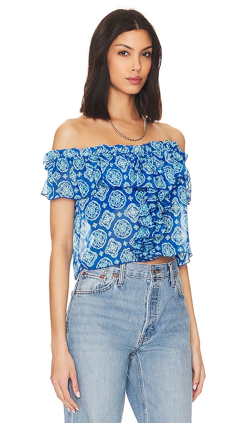 Shop House Of Harlow 1960 X Revolve Garrett Top In Blue