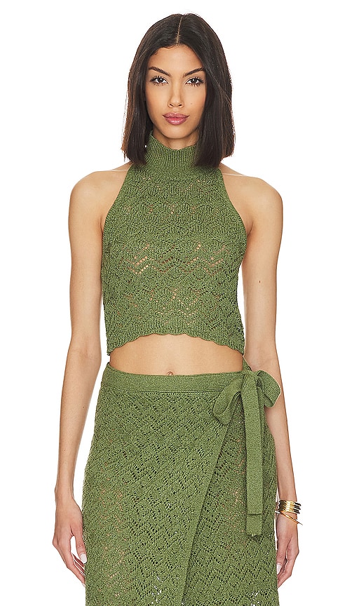House Of Harlow 1960 X Revolve Rina Knit Top In Green
