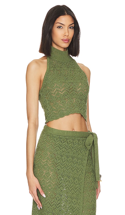 Shop House Of Harlow 1960 X Revolve Rina Knit Top In Green