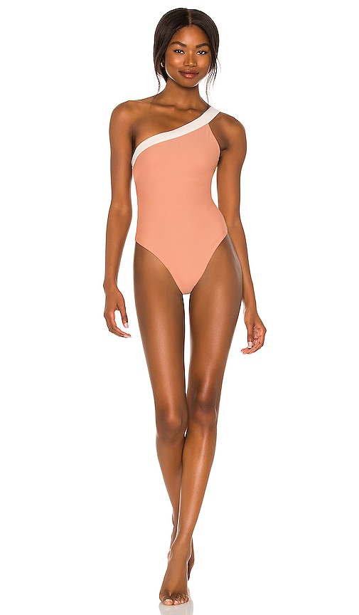 Beach Riot Carlie One-Piece Coral Color-Block XS at  Women's Clothing  store