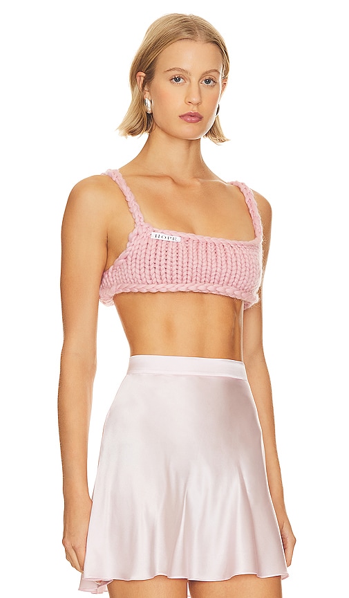 Shop Hope Macaulay Block Colossal Knit Bralette In Pink