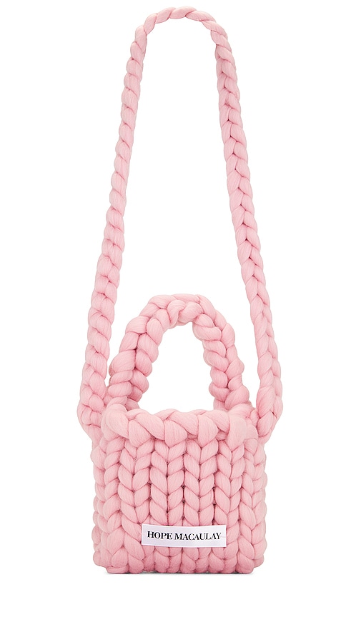 Hope Macaulay Colossal Knit Crossbody Bag – 粉色 In Pink