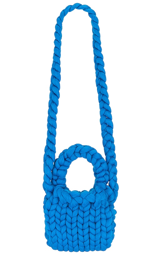 Shop Hope Macaulay Colossal Knit Crossbody Bag In Blue
