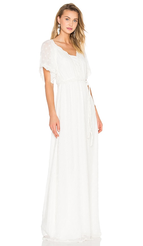 Hoss Intropia Flutter Sleeve Maxi Dress in White | REVOLVE