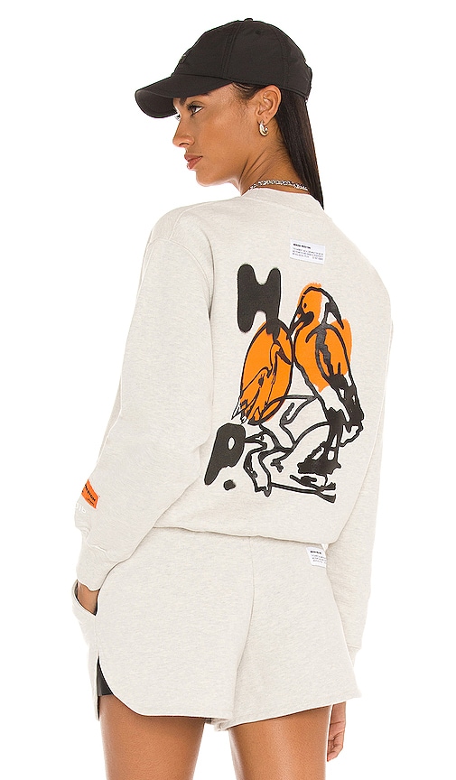 Heron Preston Herons Crewneck in Grey & Black