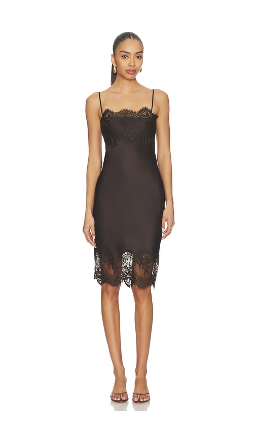 chinese dress ladies Black Lace Cut-out Long Silk Slip Dress main image 1