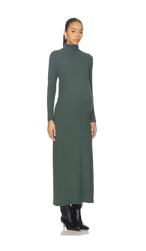  Hatch The Softest Rib Turtleneck Dress In Dark Green. Size 3. Also In 4. 