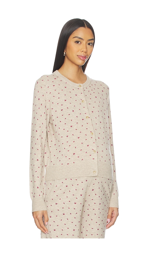 Hatch The Nora Floral Knit Cardigan In Brown