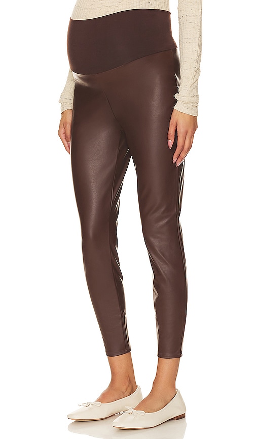 Hatch The Faux Leather Legging In Chocolate