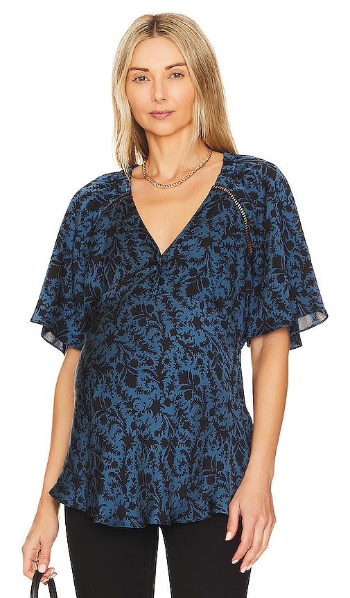 HATCH Everly Maternity Top in Navy