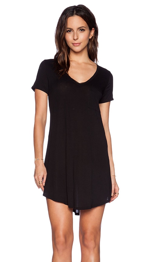 V Neck Pocket Tee Dress
