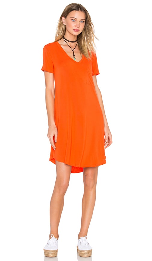 V-Neck Pocket Tee Dress