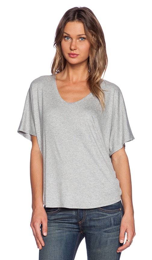 The Shirttail Tee in Heather Grey