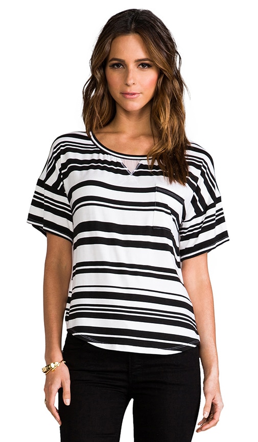 Silk Back Stripe Tee