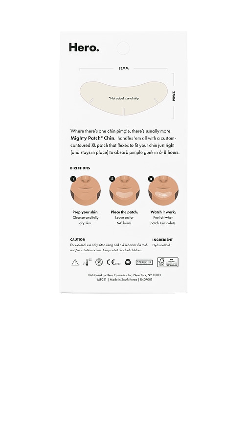 HERO COSMETICS MIGHTY PATCH CHIN PIMPLE PATCH 10 COUNT 