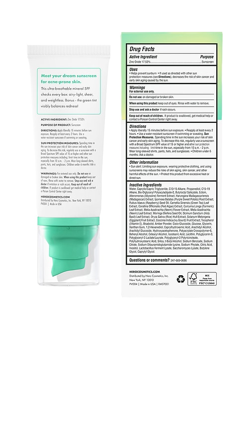 Hero Cosmetics Superlight Sunscreen Spf 30 In 그린