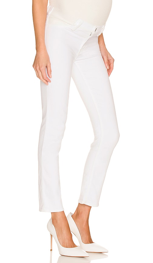 Hudson Jeans Nico Maternity Midrise Straight Ankle in White