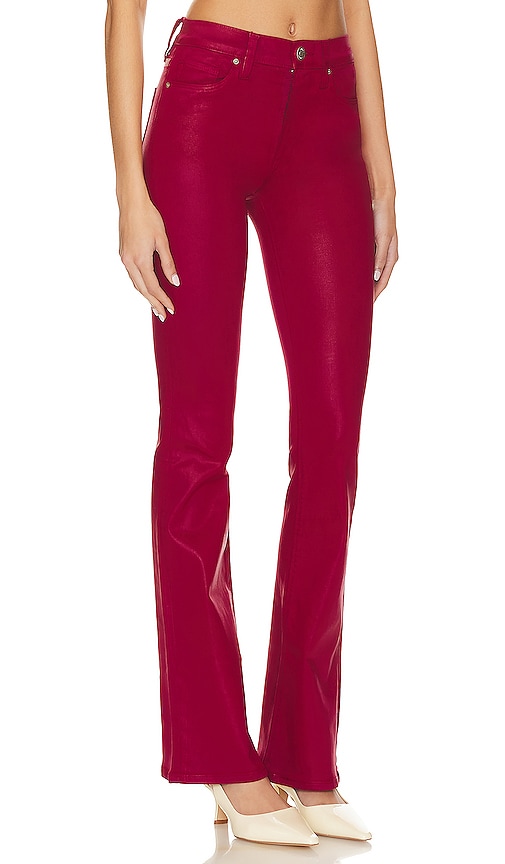 Shop Hudson Barbara High Rise Bootcut In Coated Beet Red