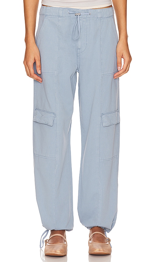 Shop Hudson Drawstring Cargo Parachute Pant In Ashley Blue