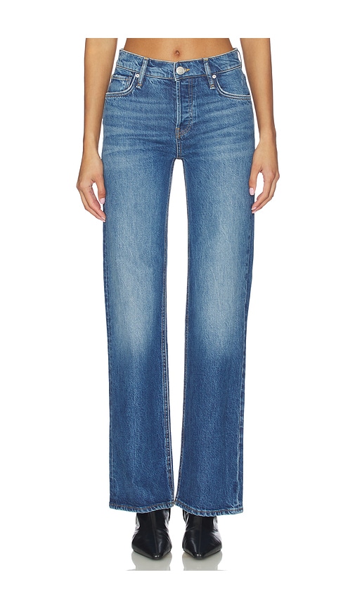 Hudson Rose High Rise Wide Jeans In Blue