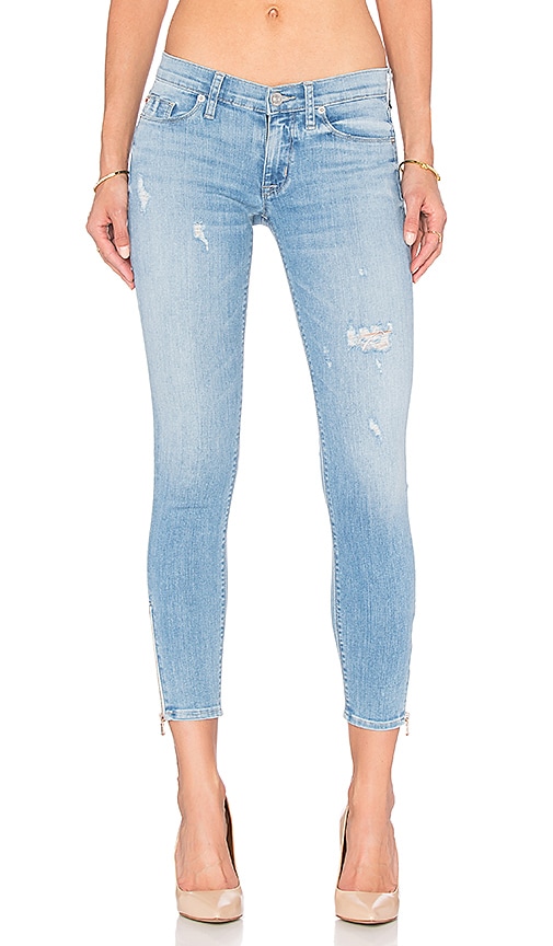 Hudson Jeans Krista Ankle Zip Super Skinny in Tradewind | REVOLVE