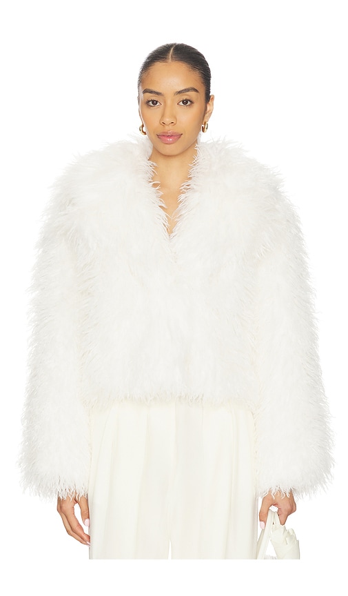 Hudson Mongauxlian Cropped Coat In White