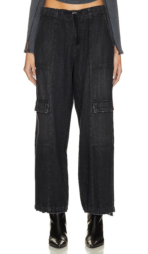 Shop Hudson Drawstring Parachute Pant In Black